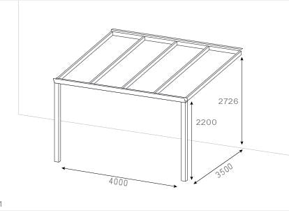 Roxx Design Terrassendach VSG Glasdach