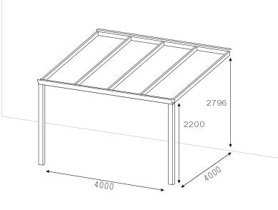 Roxx Design Terrassendach VSG Glasdach