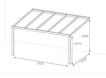 Roxx Design Terrassendach VSG Glasdach