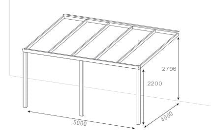 Roxx Design Terrassendach VSG Glasdach