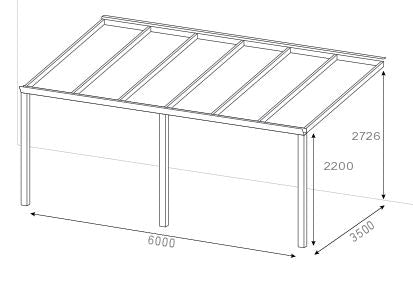 Roxx Design Terrassendach VSG Glasdach