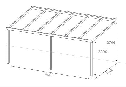 Roxx Design Terrassendach VSG Glasdach