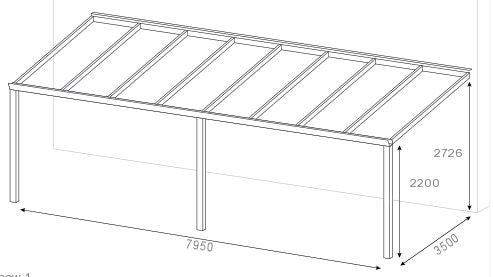 Roxx Design Terrassendach VSG Glasdach