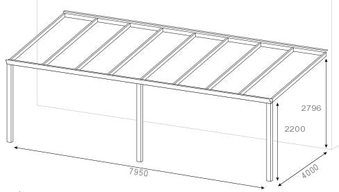 Roxx Design Terrassendach VSG Glasdach