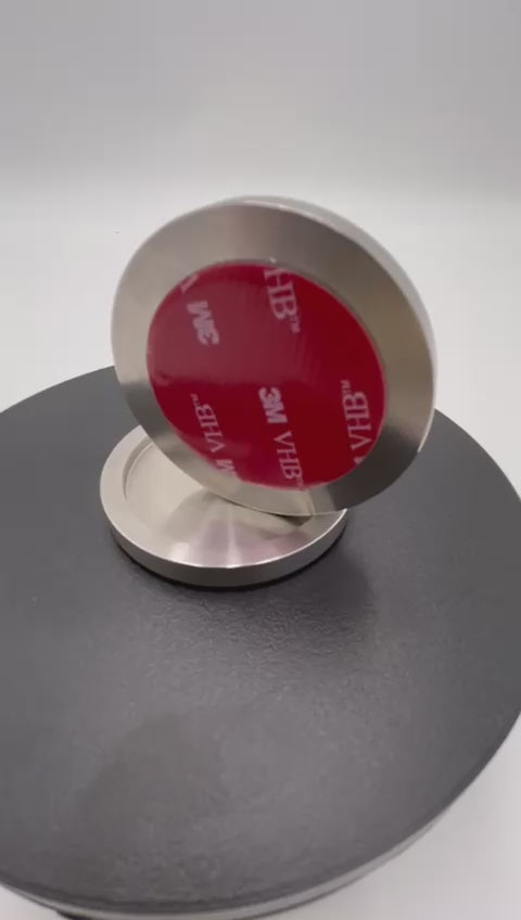 Griff rund für Glasschiebetür zum kleben 2er Set edelstahl